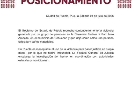 Presunto linchamiento deja un muerto en San Juan Amecac; Fiscalía investiga